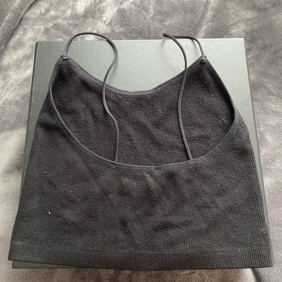 Essentials black cropped tank top - Picture 2 of 3